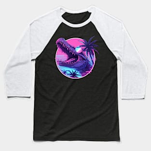 synthwave croco Baseball T-Shirt